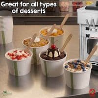 Simply White Compostable Ice Cream & Soup Containers | Pack of 50