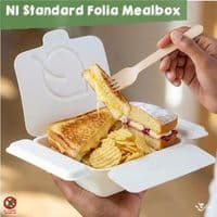 Simply White Folia Bagasse Food Box with Storage Flaps | Box of 300