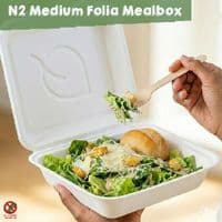 Simply White Folia Bagasse Food Box with Storage Flaps | Box of 300