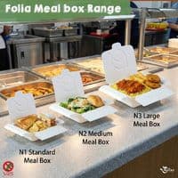 Simply White Folia Bagasse Food Box with Storage Flaps | Box of 300