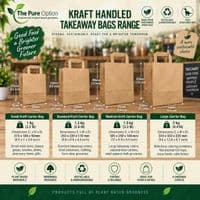 Small Kraft Carrier Bags with Handles (Compostable) | The Pure Option