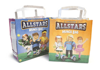 Sports Biodegradable Party Bags & Crayons 8x3
