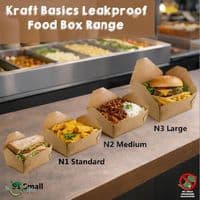 Standard Freshco Compostable Burger Boxes | 667ml (22.5oz) | Pack of 50