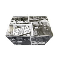 Standard Retro Newsprint Compostable Takeaway Boxes | Pack of 50