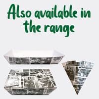Standard Retro Newsprint Compostable Takeaway Boxes | Pack of 50