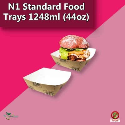 Standard StrEAT Biodegradable Compostable Burger Trays | Pack of 50