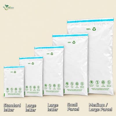 Sugarcane Compostable Mailing Bags | All Sizes (Letter to Parcel)