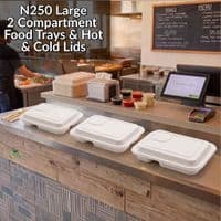 N210 Premium Sugarcane Compostable Food Trays | Oven Safe