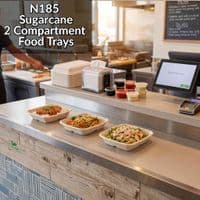 N210 Premium Sugarcane Compostable Food Trays | Oven Safe