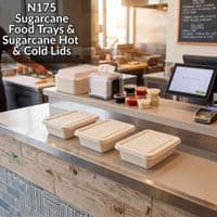 N210 Premium Sugarcane Compostable Food Trays | Oven Safe