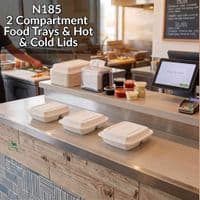 N210 Premium Sugarcane Compostable Food Trays | Oven Safe