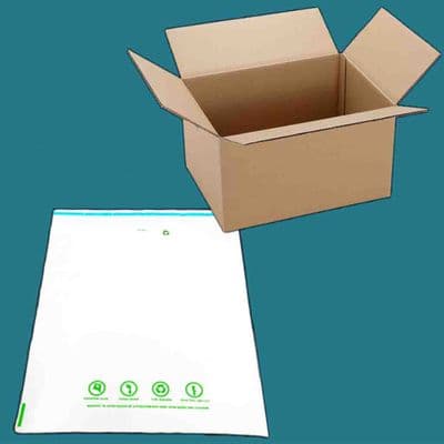 Sugarcane Medium Parcel Compostable Mailing Bags | L750 x W550mm | Pack of 100