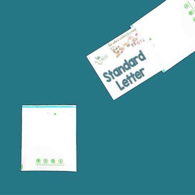 Sugarcane Standard Letter Compostable Mailing Bags | L229 x W155mm |  Pack of 100