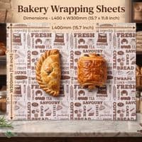 Sustainable Compostable Greaseproof Bakery Wrap Sheets | 16 x 12