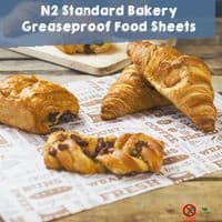 Sustainable Compostable Greaseproof Food Wrap Sheets (8 types to choose from)
