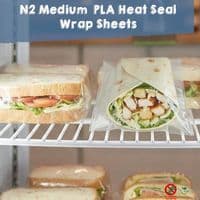 Sustainable Compostable Greaseproof Food Wrap Sheets (8 types to choose from)