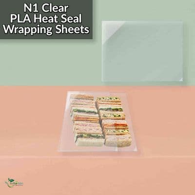 Sustainable Compostable PLA Clear Wrapping Sheets | 16 x 12
