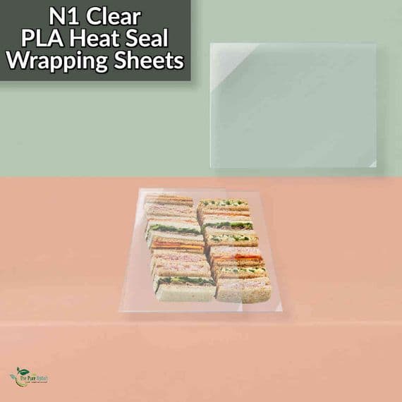 Sustainable Compostable PLA Clear Wrapping Sheets | 16x12