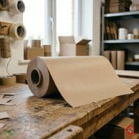 Sustainable Kraft Wrapping Paper Roll | 100% Home Compostable | 200m
