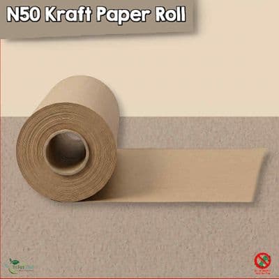 Sustainable Kraft Wrapping Paper Roll |  100% Compostable & Plastic-Free | 200 Meters