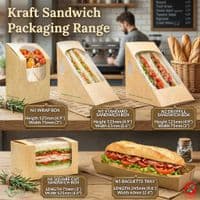Compostable Kraft Sandwich Wedge Boxes | UK Made | The Pure Option