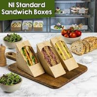 Compostable Kraft Sandwich Wedge Boxes | UK Made | The Pure Option