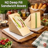 Compostable Kraft Sandwich Wedge Boxes | UK Made | The Pure Option