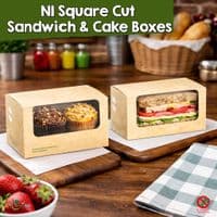 Compostable Kraft Sandwich Wedge Boxes | UK Made | The Pure Option