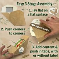 Compostable Kraft Sandwich Wedge Boxes | UK Made | The Pure Option