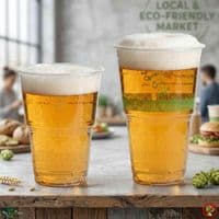 UKCA Bulk Corn Biodegradable Compostable Disposable Half & Pint Cups