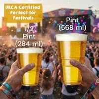 UKCA Bulk Corn Biodegradable Compostable Disposable Half & Pint Cups