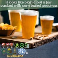 UKCA Bulk Corn Biodegradable Compostable Disposable Half & Pint Cups
