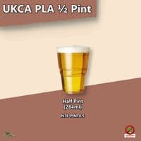 UKCA Bulk Corn Biodegradable Compostable Disposable Half & Pint Cups