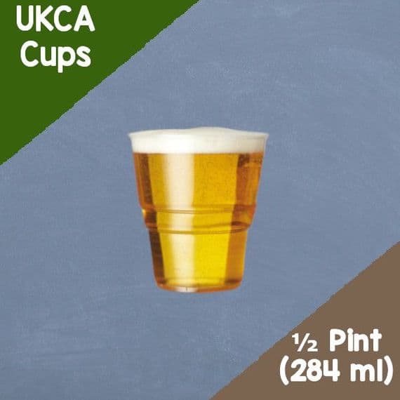 UKCA PLA Biodegradable Compostable Half & Pint Cups