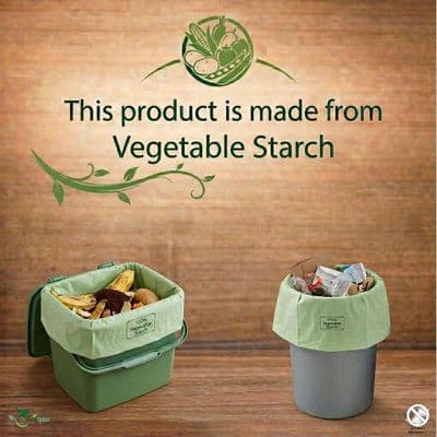 Vegetable Starch Bin Liners & Gloves | 100% Home Compostable
