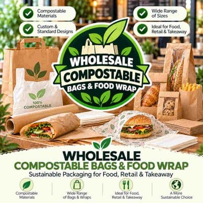 Wholesale Compostable Bags, Food Wrap & Retail Packaging
