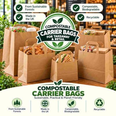 Wholesale Eco-Friendly & 100% Compostable Carrier Bags