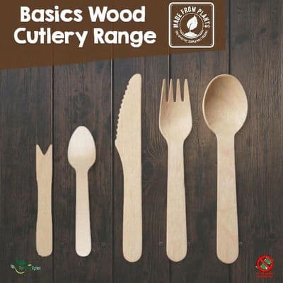 Wood Biodegradable Cutlery | Eco-Friendly Compostable Wooden Utensils |100–1000 Pack