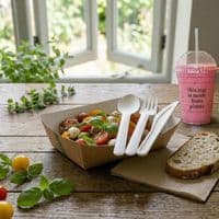 Paper Biodegradable Cutlery | 50 Pack Eco-Friendly Utensils