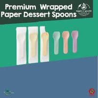 Paper Biodegradable Cutlery | 50 Pack Eco-Friendly Utensils