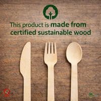 Eco-Friendly Birch Wood Disposable Cutlery | FSC Certified Sets