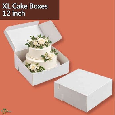 XL Cardboard Compostable Folding Cake Boxes 12x12