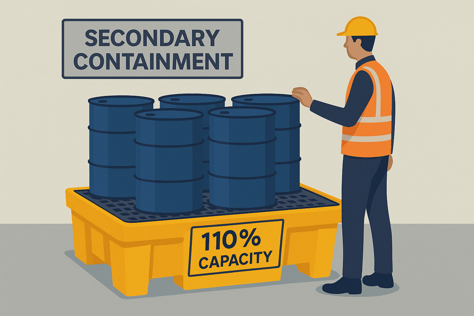 Bunded Storage & Spill Pallets: Why Secondary Containment Must Be Built In