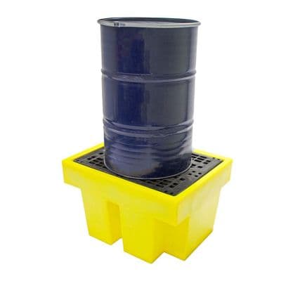 1 Drum Spill Pallet | Robust Grid | 225 Litre Sump
