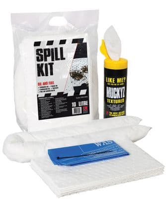10 Litre Oil & Fuel Spill Kit | Sealed Break Pack | Pack of 10 | OSK10BP
