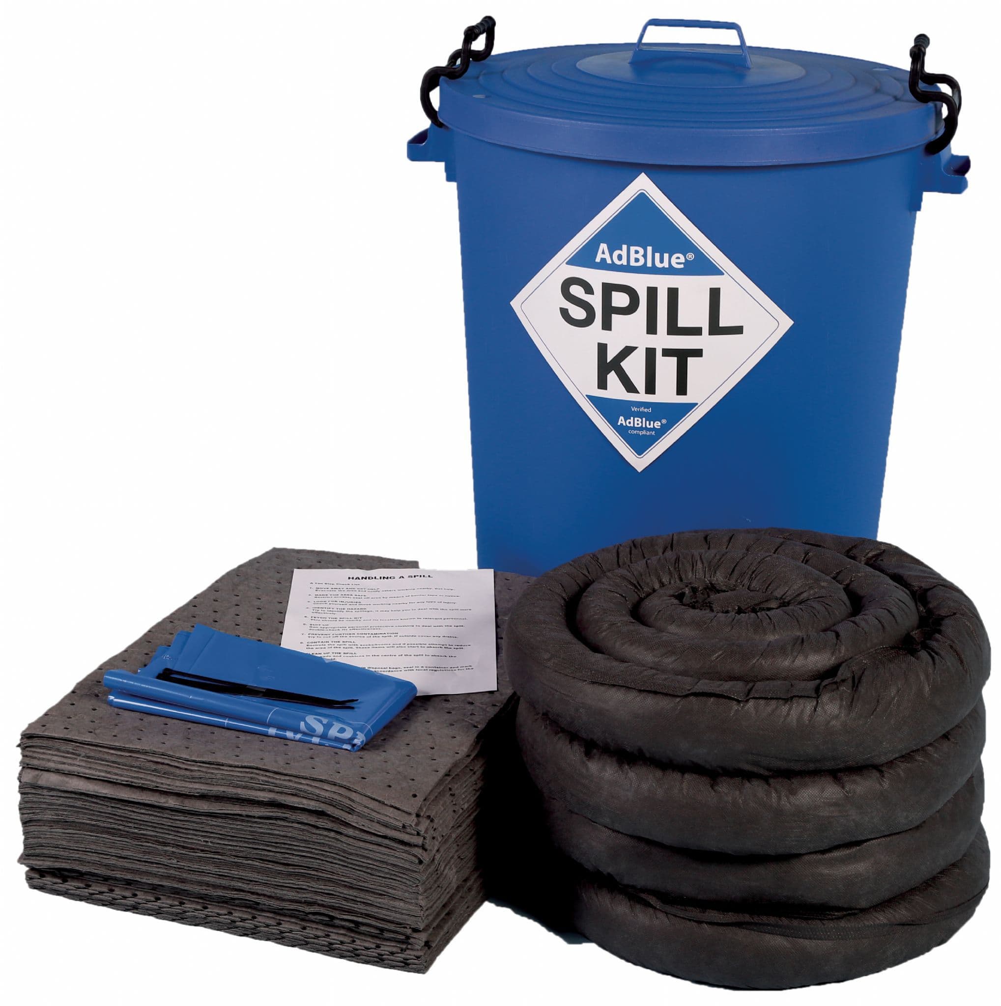 100 Litre AdBlue Spill Kit Blue Round Bin ABK100