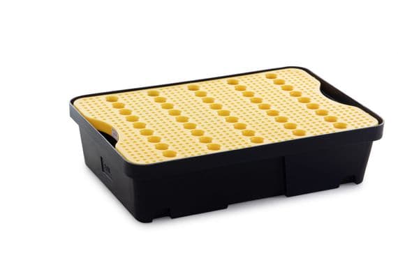 20ltr Spill Tray with Platform (Pack of 3) - ST1-20-YE-BK-DP