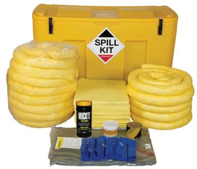 250 Litre Chemical Spill Kit | Yellow Locker with Drain Cover | CSKJ