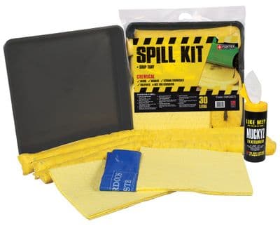 30 Litre Chemical Spill Kit With Drip Tray | Pack of 5 | CSK30DTI