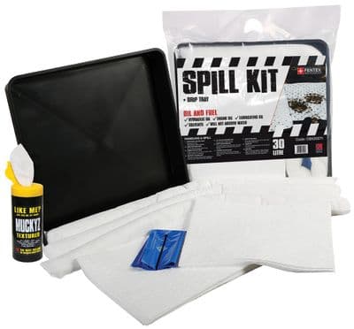 30 Litre Oil & Fuel Spill Kit With Drip Tray | Sealed Break Pack | Pack of 5 | OSK30DTI